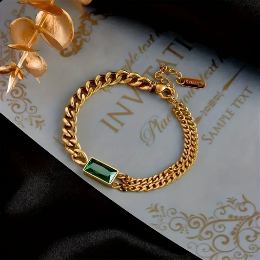 Emerald Chain Bracelet