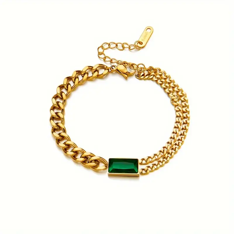 Emerald Chain Bracelet