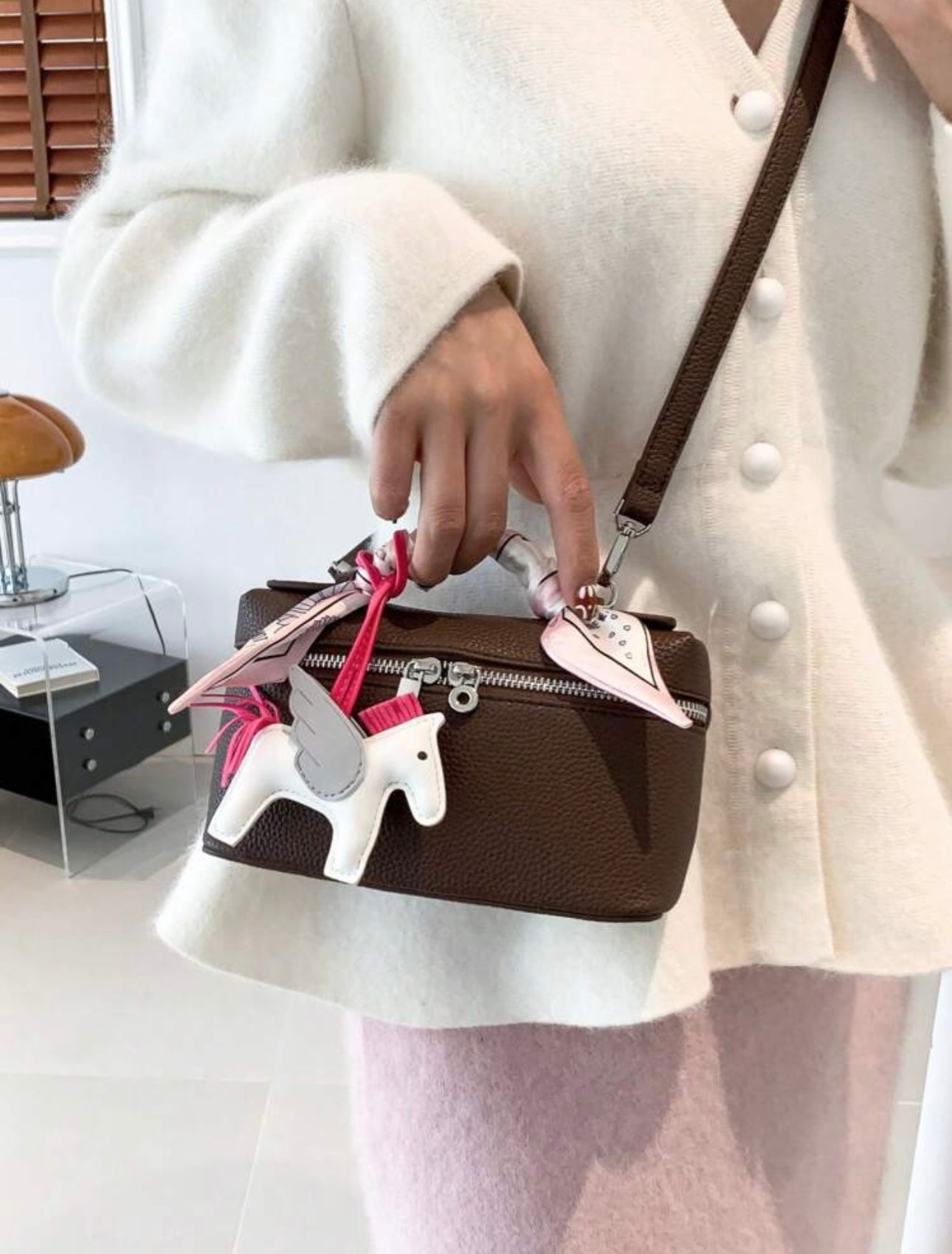 Crossbody Bag with Horse Charm