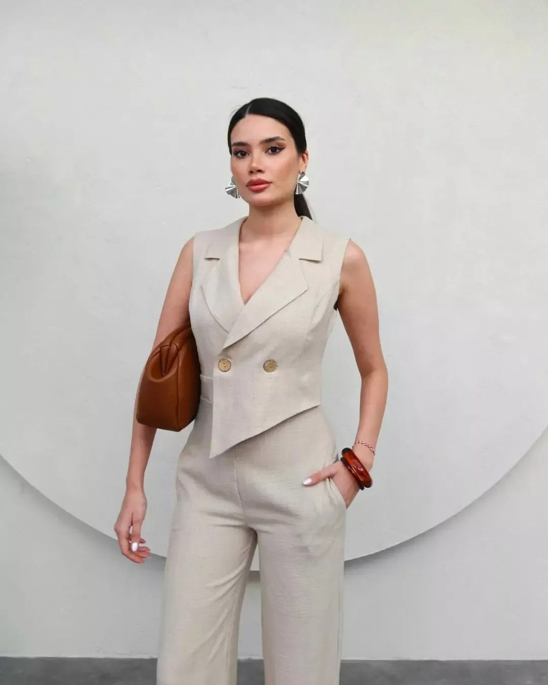 Asymmetrical Cut Jumpsuit