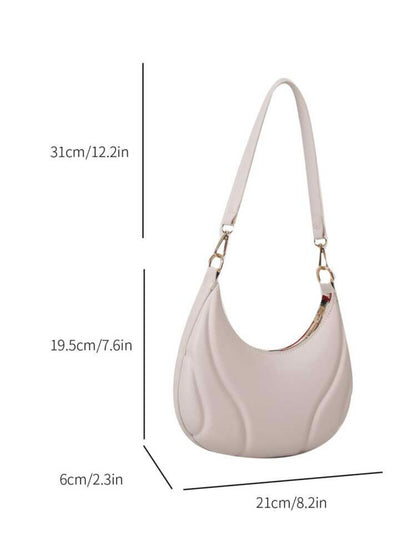 Solid Color Crescent Bag