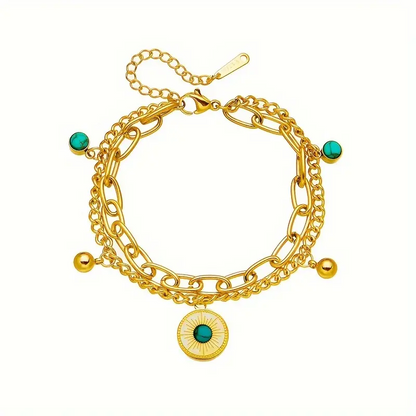 Double Layer Golden Chain Bracelet