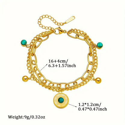 Double Layer Golden Chain Bracelet