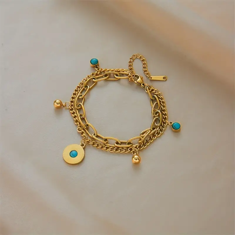 Double Layer Golden Chain Bracelet