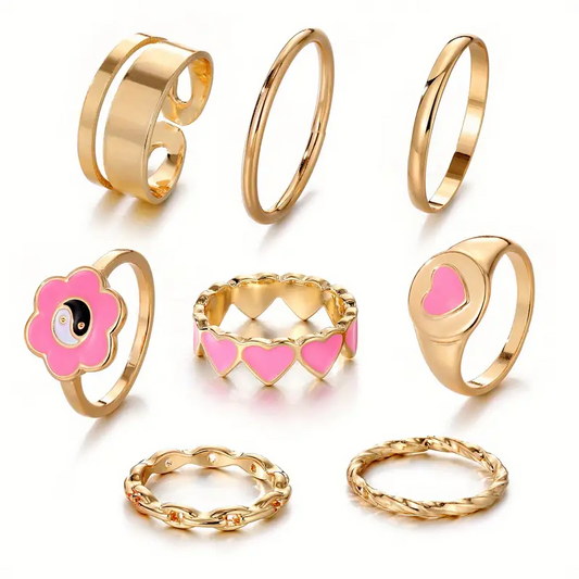 Set of 8 Rings