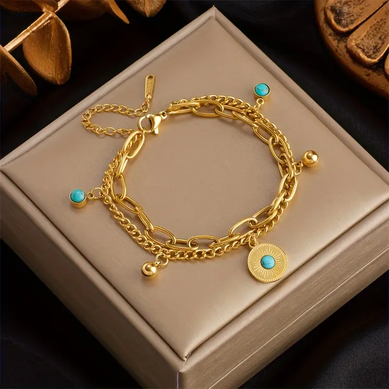 Double Layer Golden Chain Bracelet